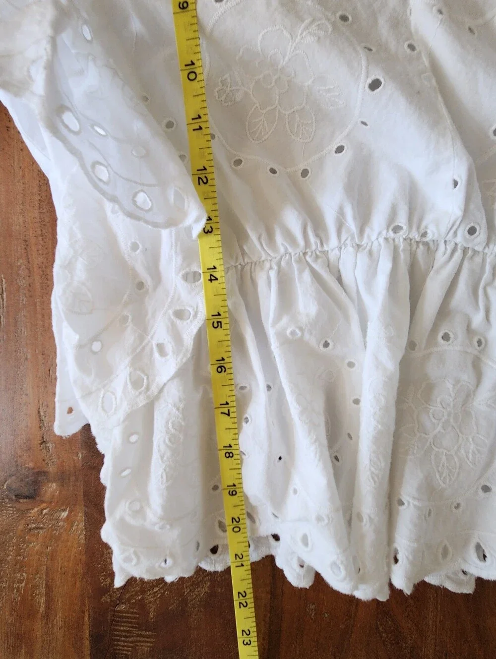 Zara white eyelet